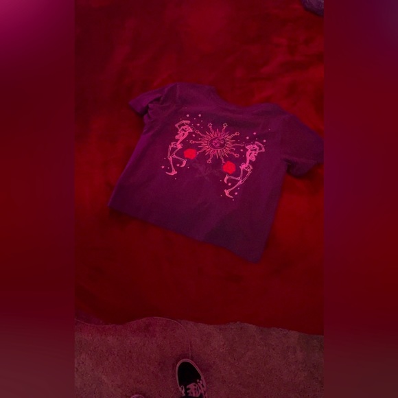 Halloween psychedelic cropped tee - Picture 2 of 2